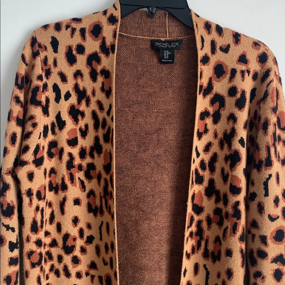 Rachel Zoe Animal Print Cardigan Sweater